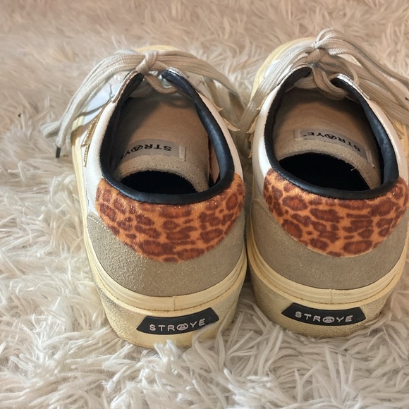 Straye Logan Men Sz 8.5 Women Sz 10 Flame Sneaker Cream Heater Skateboarding - Picture 3 of 10